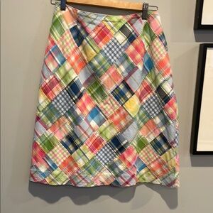 Brooks Brothers Madras Women's A-Line Skirt, size 12.